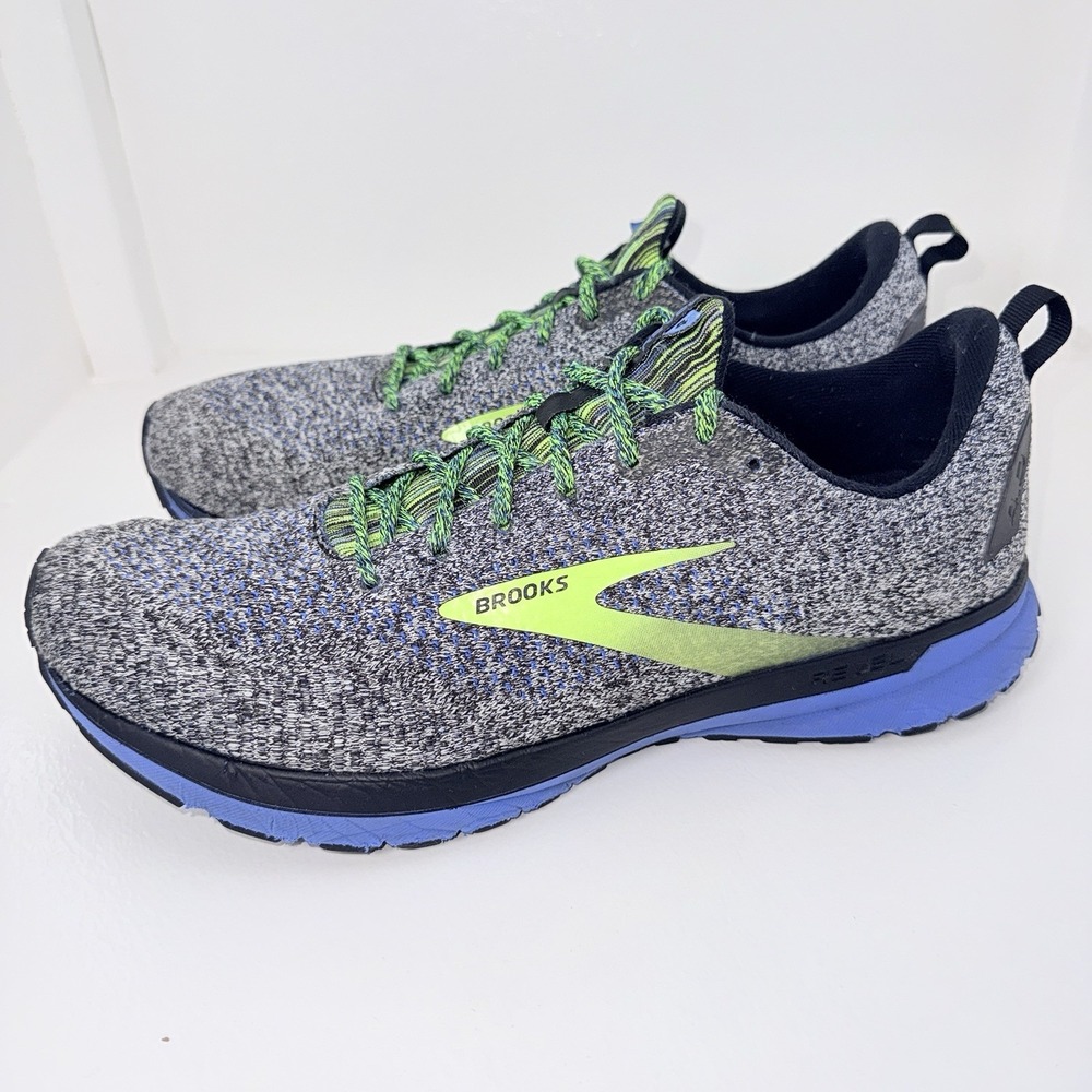 Brooks Revel 4 Mens 13 M Running Shoes Gray Blue Athletic Sneakers 1103471D069